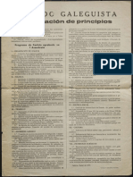 Programa Político Aprobado Na Asemblea Fundacional Do Partido Galeguista