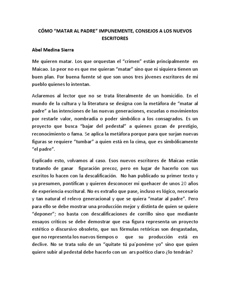 Cómo Matar Al Padre Pdf