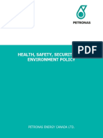 PETRONAS ENERGY CANADA LTD. Health, Safety, Security and Environment Policy