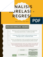 Analisis Korelasi - Regresi