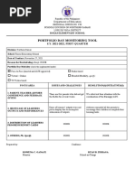 Portfolio Day Monitoring Tool: S.Y. 2021-2022, FIRST QUARTER