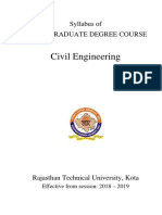 Civil Engineering: Syllabus of Undergraduate Degree Course