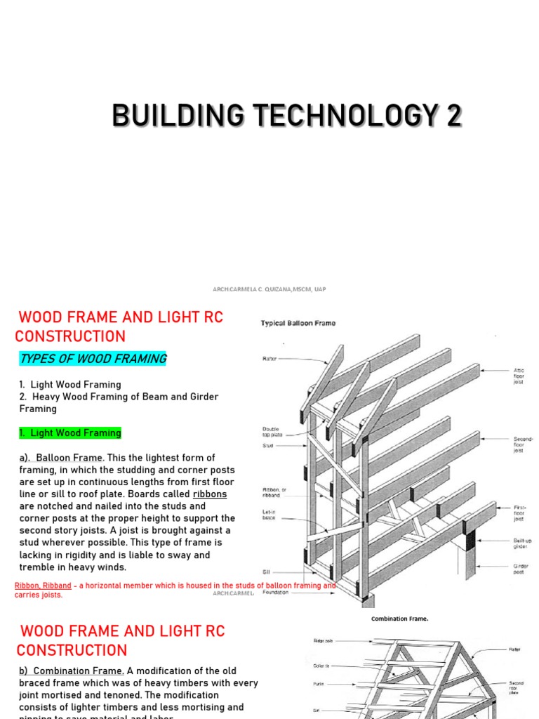 Wood Framing Techniques Overview | PDF | Framing (Construction ...