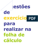 Exercícios em Excel