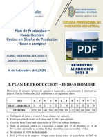 Plan de Producción - Horas Hombre Diseño de Productos, Hacer o Comprar