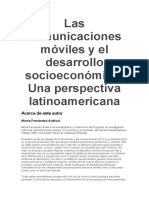 Las Comunicaciones Móviles y El Desarrollo Socioeconómico en Venezuela