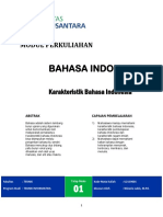 P1 - 01. Modul I - Karakteristik Bahasa Indonesia