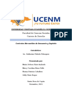 Informe de Contratos Descuento y Deposito - Derecho Mercantil III