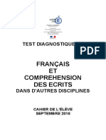 Evaluation Diagnostique 5ème Français