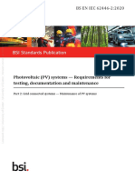 BSI Standards Publication: Photovoltaic (PV) Systems - Requirements For Testing, Documentation and Maintenance