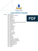 Lista Artisti Italiani