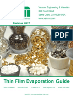 Thin Film Evaporation Guide: Revision 2017