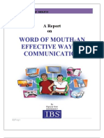 Word of Mouth-An Effective Way of Communication: A Report On
