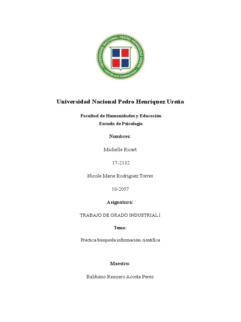 2do Parcial - Trabajo de Grado - Michelle Ricart y Nicole Rodriguez ...