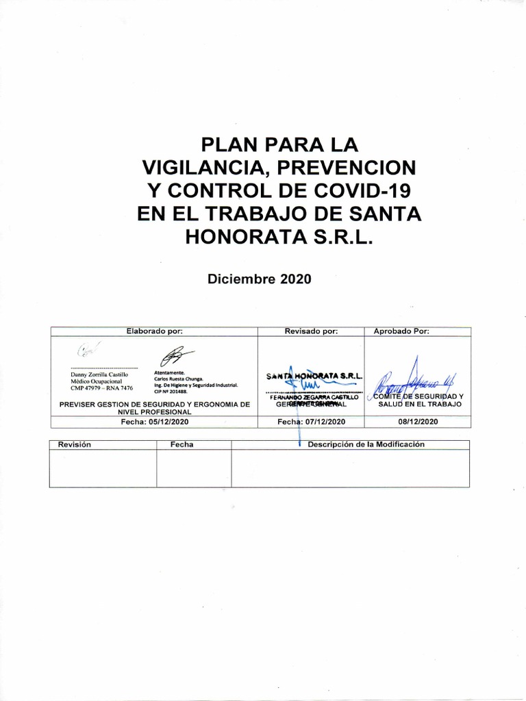 Plan de Prevención COVID-19 en Trabajo | PDF | Lavado de manos ...