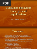 Consumer Behaviour Concepts and Applications