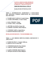 Trabajos de Investigacion. Derecho Procesal Civil II - Unjbg.