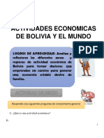 Actividades Economicas de Bolivia y El Mundo