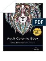Adult Coloring Book: Stress Relieving Animal Designs - Animals