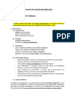 PROYECTO DE INVESTIGACIÓN 2021 Epistemología