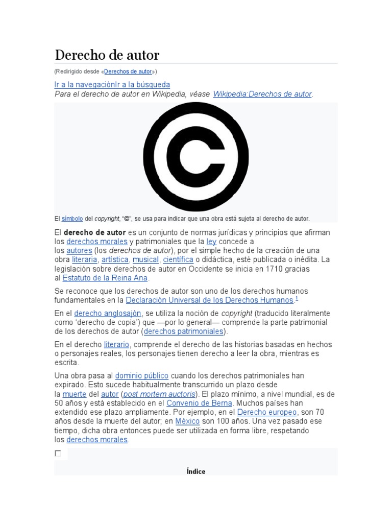 Derecho de Autor | PDF | Derechos de autor | Infracción de copyright