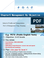 Chapter5 Management by Objective: School of Traffic and Transportation Prof. of Management Fang, Xiaoping