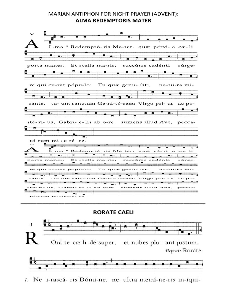Advent Marian Antiphons for Prayer | PDF | Jesus | Heaven