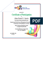 RPMS Certificate of Participation