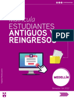 2022 01 RA Circular Matricula Estudiantes Antiguos y Reingresos Medellin