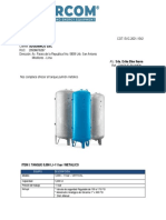 Adgeminco S.A.C. Cot #Evc-2021-1542 Tanque Pulmon de 5,000LT. Metalic...