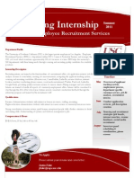 Recruiting Intern - Job Announcement - USC Employee Recruitment Services - Summer 2011