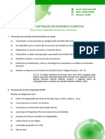 Plano de Contenção de Incêndio Florestal - 28-07-2021