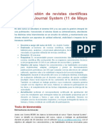 OJS - Gestión de Revistas Científicas Con Open Journal System (11 de Mayo de 2021)