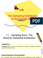 The Sampling Distribution of The Sample Mean