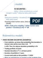Riskmetrics Model:: - Fixed Income Securities