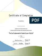 Core Fundamentals Certificate With Name Bar