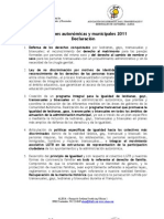 Elecciones autonómicas y municipales 2011 - Declaración