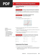 6.5 Solving Exponential Equations: Essential Question