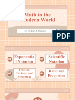 Math in The Modern World: Ms. Ma. Luisa E. Raymundo