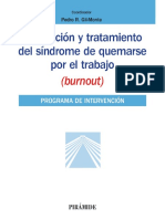 Prevención y Tratamiento Del Síndrome de Quemarse Por El Trabajo (Burnout) - Programa de Intervención