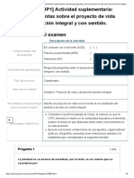 Examen - (ACDB2-15%) (SUP1) Actividad Suplementaria - Responda Preguntas Sobre El Proyecto de Vida Hacia Una Formación Integral y Con Sentido - 10de10