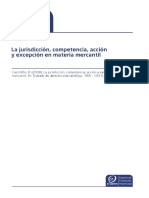 Texto La Jurisdicción, Competencia, Acción y Excepción en Materia Mercantil