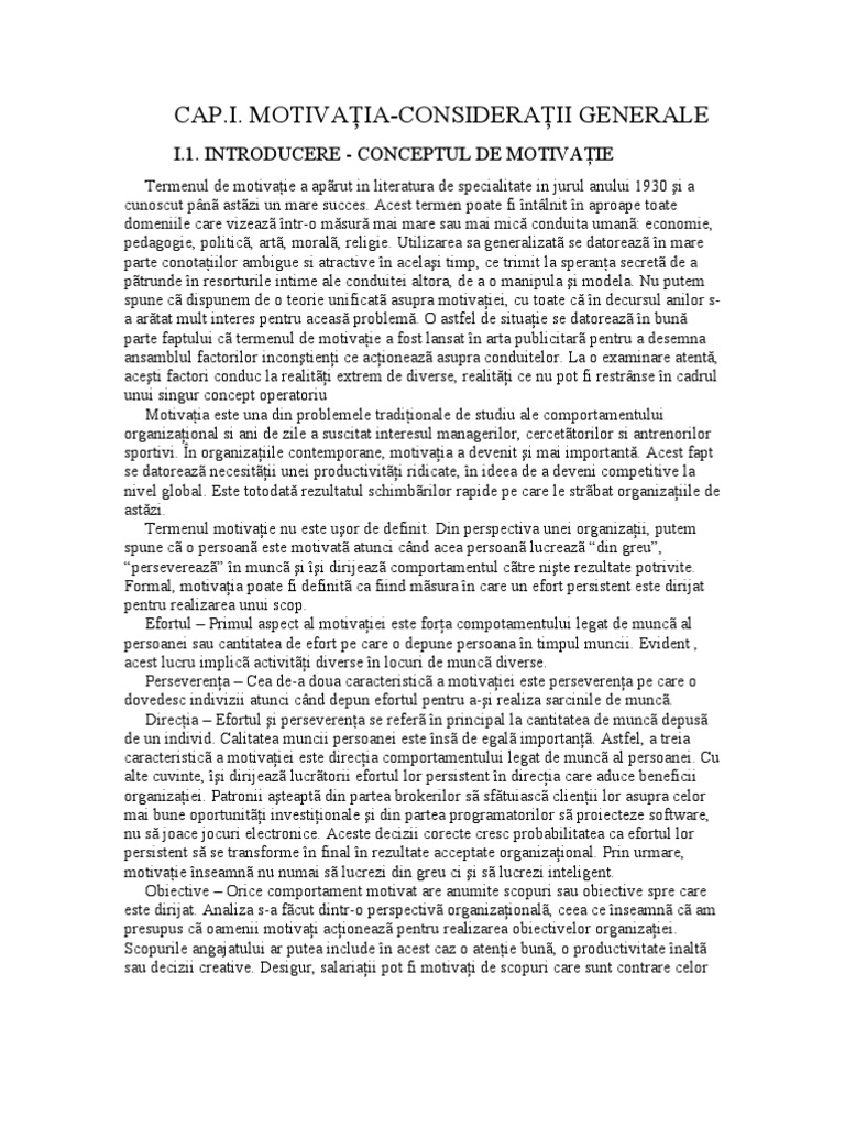 Conceptul de Motivare | PDF