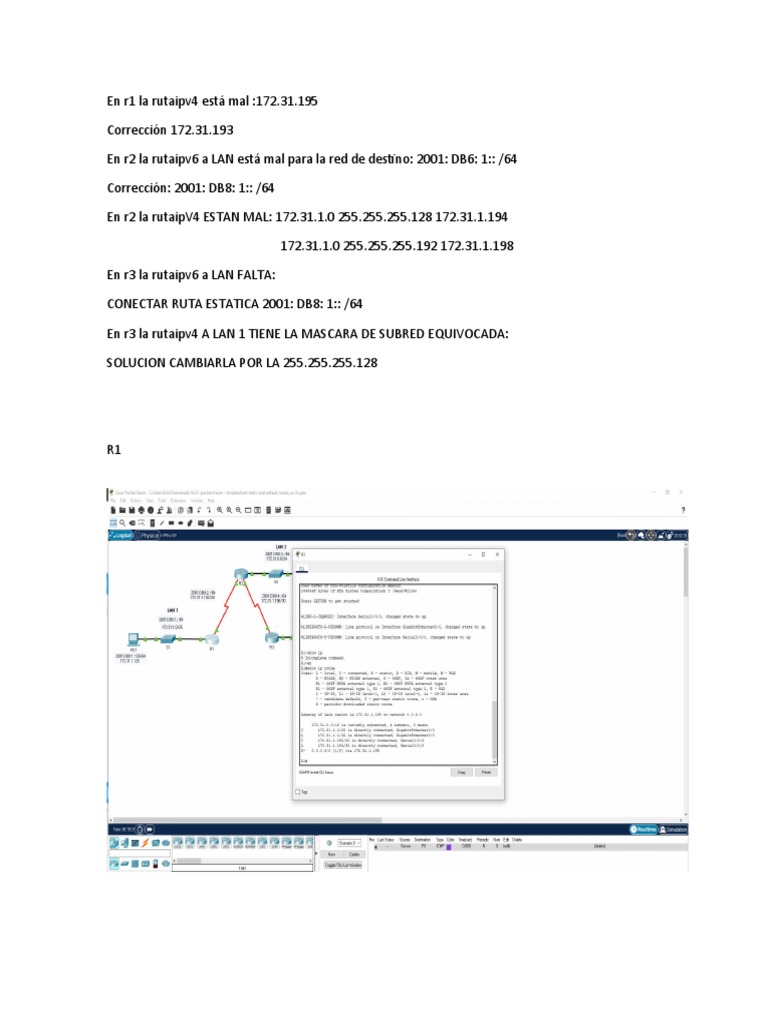 16.3.1 Packet Tracer Static and Default Routes Es XLerik | PDF