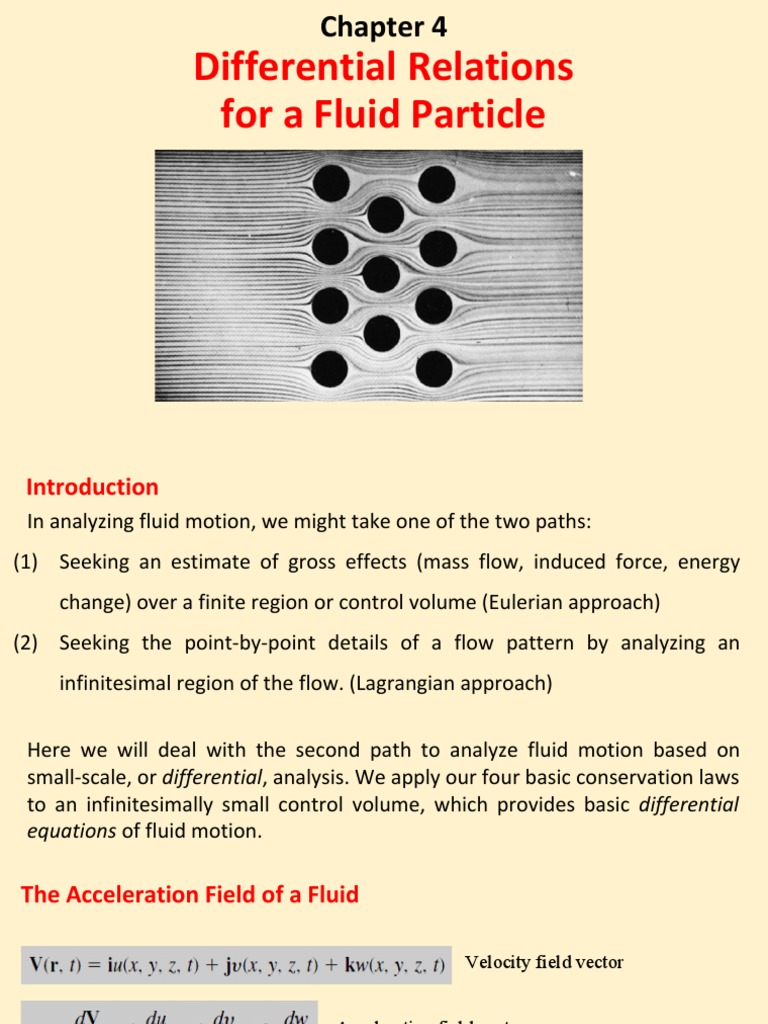 Chapter 4 PDF Continuum Mechanics Fluid Dynamics