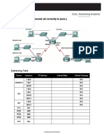 VLSM Examination (Answer All Correctly To Pass.) : Topology Diagram