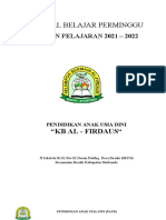 6.3.4 Jadwal Belajar Perminggu