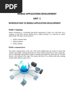 Mobile Applications Development Unit - 1