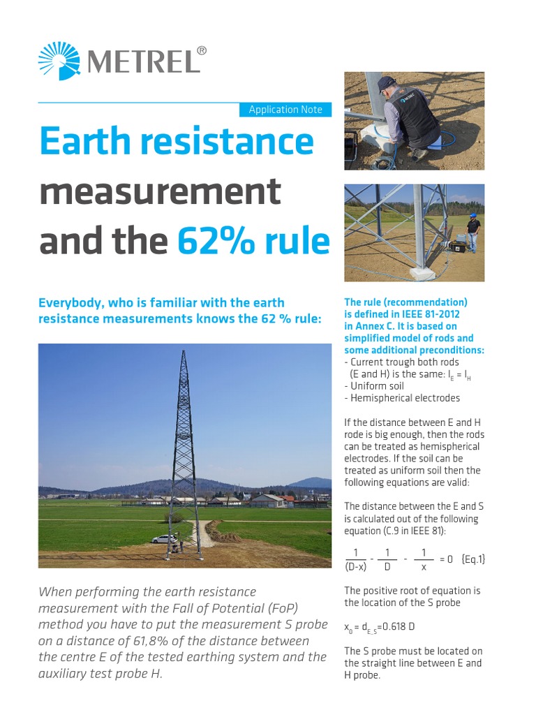 Earth Resistance Measurement Techniques | PDF | Physical Quantities ...