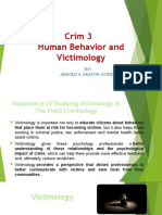 Crim 3 Human Behavior and Victimology: BY: Arnold A. Abayon, Rcrim
